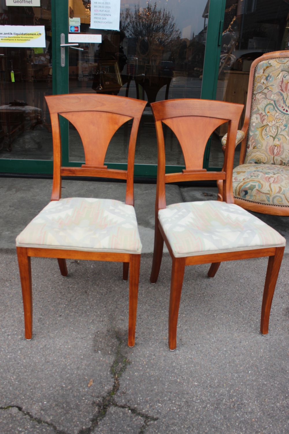 Stuhl Biedermeier Mahagoni / 2 verfügbar