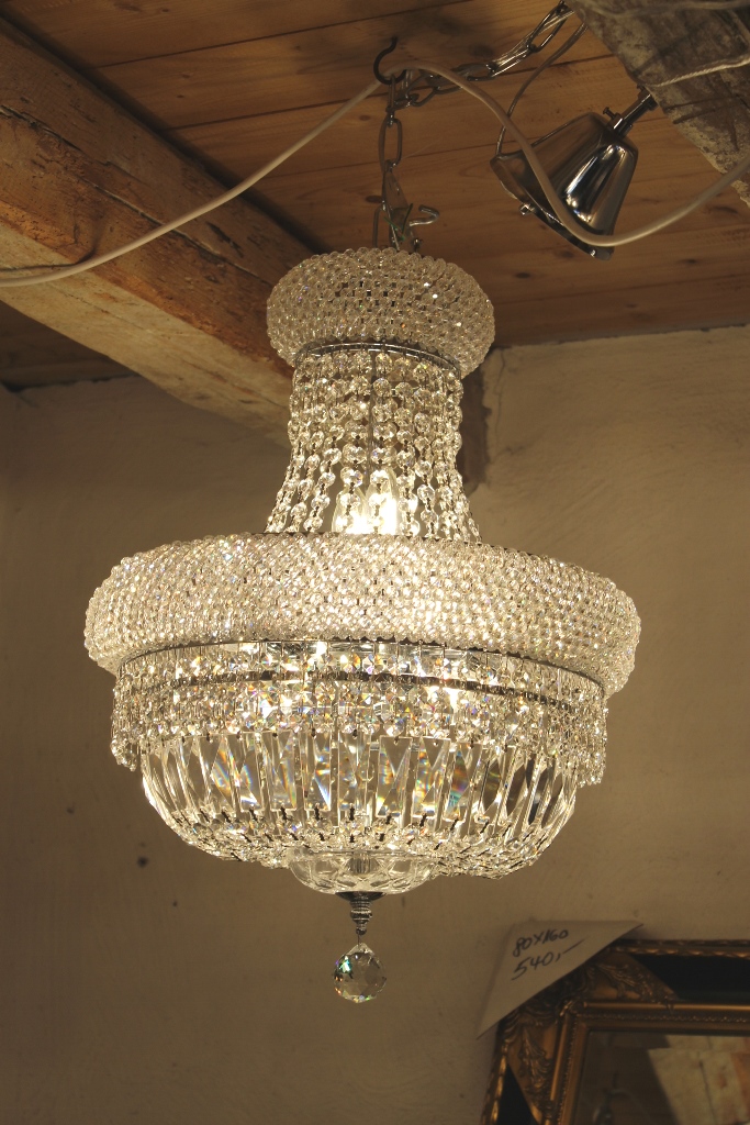 Kronleuchter Bleikristall / Lüster Silber / ausverkauft